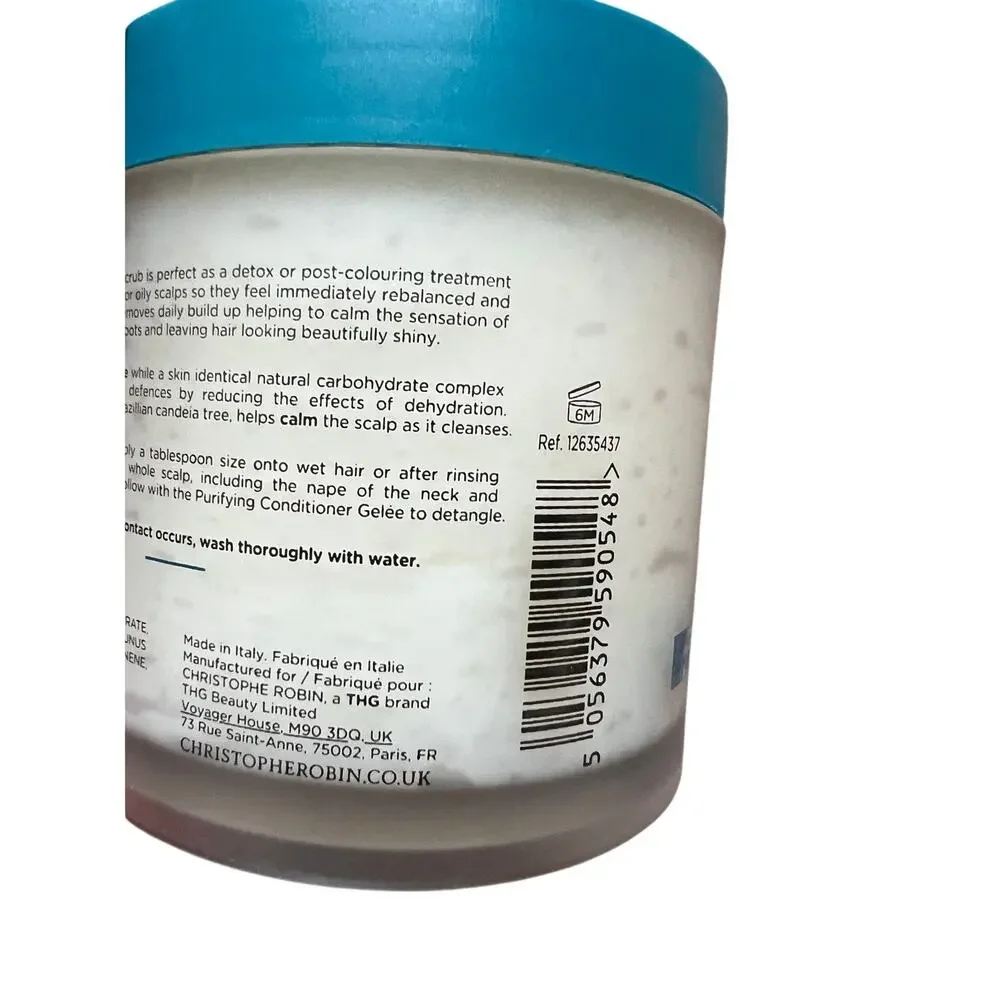 Christophe Robin Cleansing Purifying Scrub Detox Shampoo Sensitive Oily Scalp